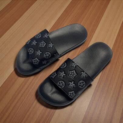 男士拖鞋，时尚印花拖鞋，柔软EVA平底防滑家居拖鞋，室内外皆宜，超级舒适防滑耐穿男士休闲拖鞋，适合日常穿着