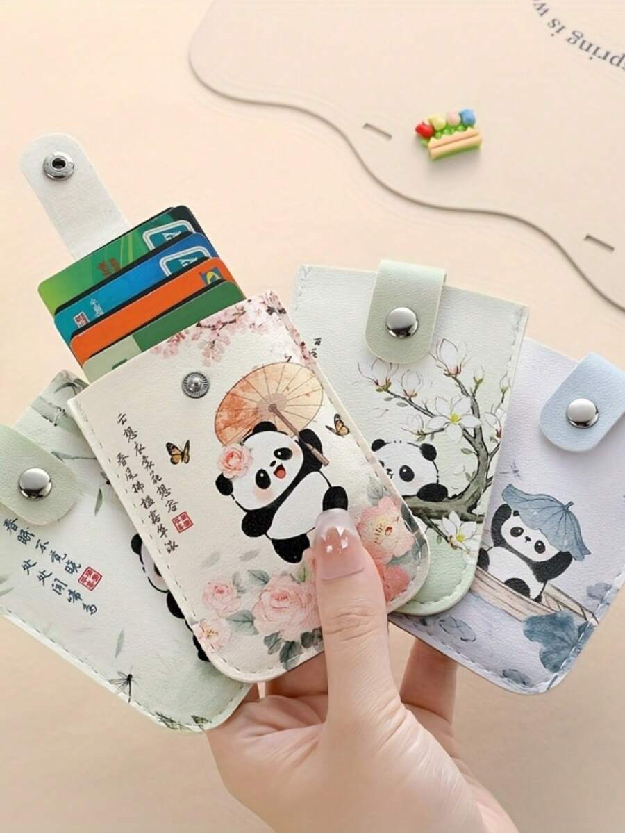 1 chiếc ví đựng thẻ rút gọn, bảo vệ thẻ ID, thẻ ngân hàng, nhiều ngăn, mới, siêu mỏng, nhỏ gọn. - Nhiều màu - Xem 1