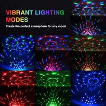 2pcs RGB Party Lights With Remote Control, 7 Modes Disco Ball Strobe Lights For DJ, Home Dance, Birthday, Wedding, Karaoke And Club Atmosphere - Black - View 3