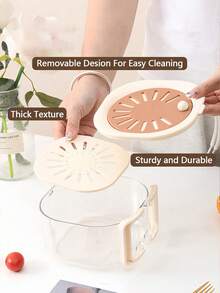3pcs/Set 2-In-1 Double Layer Colander, 100% Fruit Strainer Container With Folding Handle, Suitable For Fruits And Vegetables, Multi-Functional Food Strainer, Kitchen Gadget, Thickened Fruit Bowl, Mini Home Set, Kitchen Gift - One Size Fits All - View 4
