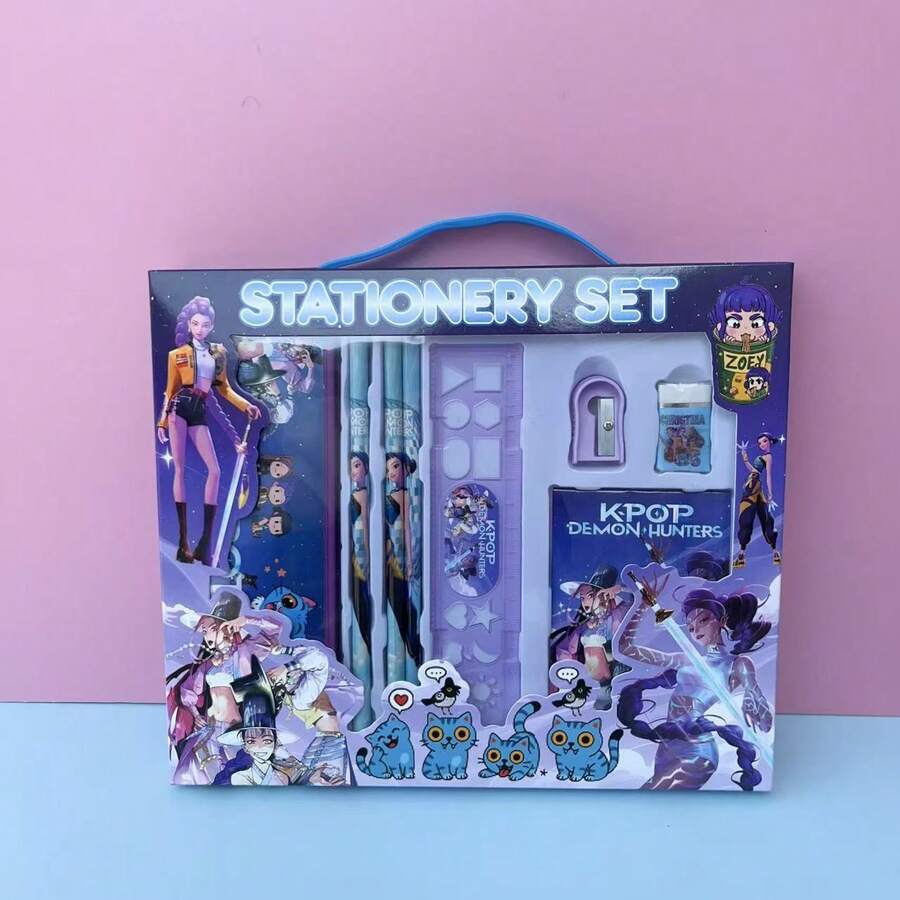 Bộ văn phòng phẩm nhóm nhạc nữ KPOP Witch Hunting, 2 bộ tiêu chuẩn 6 món, bộ cao cấp 8 món, thích hợp làm quà sinh nhật, quà tiệc, quà tựu trường. - Nhiều màu - Xem 1
