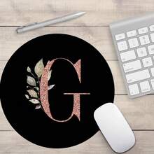 Tấm lót chuột bền bỉ cho laptop, chơi game, làm bằng da PU, đa chức năng, in hình hoa vàng hồng và chữ cái, chất liệu cao cấp, thích hợp làm tấm lót bàn cho máy tính. - Xem 21