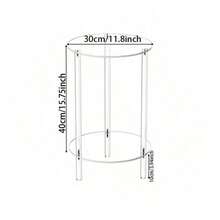 1 Bộ Bàn Phụ Bằng Acrylic, Bàn Đầu Giường Đa Chức Năng Thích Hợp Cho Phòng Ngủ, Phòng Khách, Hành Lang. - Trong suốt - Xem 7