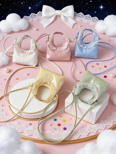 1. Chiếc túi xách mini mới này có thể đeo chéo. Túi được trang trí bằng ren, tạo nên vẻ dễ thương và độc đáo. Được làm từ chất liệu PU cao cấp, chiếc túi đeo chéo này sở hữu màu sắc tươi tắn, rực rỡ cùng vẻ ngoài trẻ trung và sành điệu. Có thể đeo chéo để tạo cảm giác thoải mái và thời trang, đồng thời cũng là một món quà tuyệt vời dành cho bạn bè.