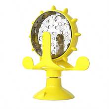 Đồ chơi bánh xe tương tác cho mèo có giác hút, giúp ăn chậm và giảm sự nhàm chán. - Xem 11