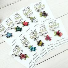 10pcs Colorful Turtle Keychain Set, Includes Turtle Travel Greeting Card For Writing Blessings, Suitable As Gifts For Traveling Friends, Keychain, Bag Charm, Party Favors - Multicolor - View 5