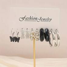 20/10/5 Pairs Luxury Heart-Shaped C-Shaped Earrings Set, Asymmetrical Geometric Jewelry Earrings, Versatile Fashion Earrings For Women, Suitable For Daily, Dating, Wedding, Party, Ideal Gift Accessory - Multicolor - View 14