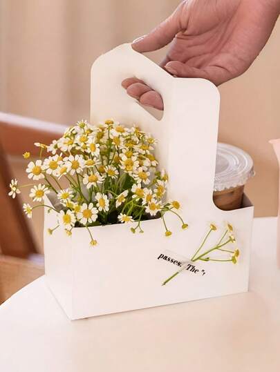 10 chiếc túi quà hoa di động, túi quà bằng giấy Kraft dùng đựng bia, cà phê, hoa, bánh ngọt, món tráng miệng, hộp quà thủ công, túi đựng quà tặng, thích hợp cho đám cưới, tiệc tùng, sinh nhật, ngày lễ.