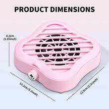 USB Nail Dust Collector, Basic/Glitter Diamond Version, Comes With 10 Filters, Suitable For Nail Salons And Home DIY, Pink/White - Multicolor - View 7