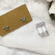 Women Jewelry Sets - White K Blue Star Earrings - View 5