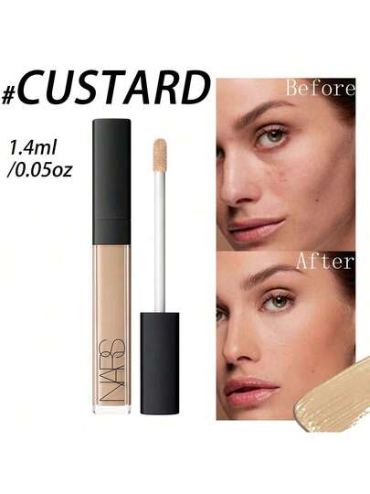 Nars 旅行装柔滑亮泽遮瑕膏（中等卡仕达色） - 非常浅色，中性色调 1.4毫升/0.05盎司