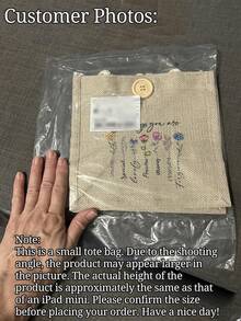 Túi tote vải lanh in họa tiết đơn giản, thích hợp cho du lịch, làm quà tặng, túi mua sắm trang trí bằng cúc, túi xách hai quai, có thể tái sử dụng, thích hợp cho đám cưới, sinh nhật, đi biển, lễ hội, cũng thích hợp cho sinh viên tốt nghiệp, thanh thiếu niên, sinh viên năm nhất, năm hai, sinh viên đại học, học sinh trung học, hoạt động ngoài trời, du lịch và mùa tựu trường. - Nhiều màu - Xem 5