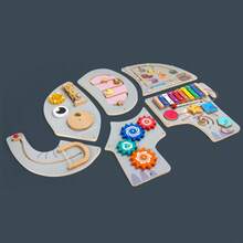 Children's Wooden Corridor Wall Decor, Educational Toys For Preschool Wall Decoration, Puzzle Games - Multicolor - View 3