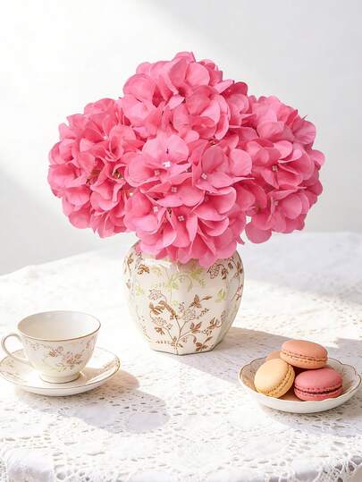 1件婚礼房间装饰人造花，红色喜庆，高档婚礼布置，婚礼花艺布置，拥抱桶人造花，人造花艺