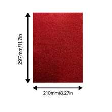 14 piezas de cartulina roja brillante de tamaño A4 y 250 g/m² - Adecuada para scrapbooking, decoración de fiestas de cumpleaños, invitaciones de boda, manualidades DIY - Papelería premium, material de alta calidad, tema fantástico, esencial para entusiastas de la artesanía - 14 hojas de cartulina con purpurina - Ver 2