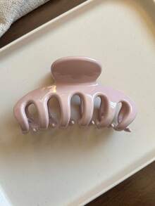 2个/1个 女士 4.41英寸/11.2厘米 棕色/粉色 超大容量 轻便塑料发夹，时尚百搭 优雅简约发饰，适合日常休闲、派对、通勤、度假、发型设计、化妆、搭配夏季服装 爪夹 - 彩色 - 查看 3