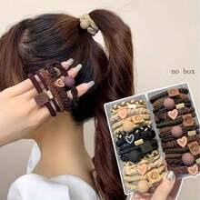Bộ 5/25 chiếc dây buộc tóc phong cách Bohemian, dây buộc tóc co giãn hình vòng tay dễ thương với mặt dây chuyền hình trái tim và hạt cườm, phù hợp với mọi loại tóc, dây buộc tóc đuôi ngựa và dây buộc tóc xoắn ốc bền chắc, phụ kiện tóc thời trang Boho cho thể thao, hàng ngày, kỳ nghỉ, trường học, tiệc tùng, họp mặt và kiểu tóc cưới. - Nhiều màu - Xem 2