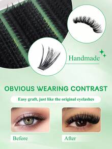 270 sợi mi giả D-Curl mềm mại, 60D+80D+100D, tự nối mi, siêu dày và tự nhiên, bền lâu, siêu nhẹ và mềm mại, có thể tái sử dụng, phù hợp cho người mới bắt đầu, sử dụng hàng ngày, dự tiệc, du lịch, Halloween, v.v. - Xem 8