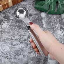 Stainless Steel Heavy Duty Ice Cream Scoop With Trigger - Suitable For Ice Cream And Gelato, Dishwasher , With Comfortable Grip - Multicolor - View 4