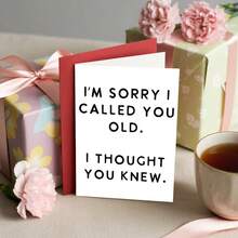 1pc Birthday Greeting Card About Friends Getting Older, Suitable For Sending To Partner, Friends, Colleagues, With Envelope - Greeting Cards That Tease Your Age - View 3