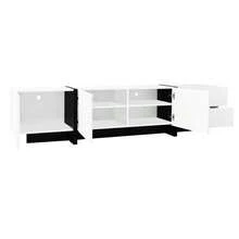 190 Cm TV-Schrank Mit 3 Türen, 2 Schubladen - 黑色 - 查看 9
