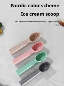 Popsicle Spoon Ice Cream Scoop Tool, PS Material, Nordic Style Ice Cream Spoon - Multicolor - View 4