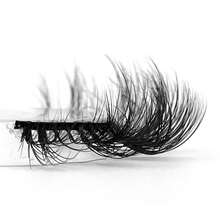 5D仿貂毛假睫毛10对装，蓬松柔软交叉式，自然浓密日常佩戴 - 黑色 - 查看 8