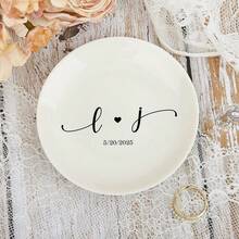 This New Personalized Ring Tray Can Hold Rings, Necklaces, And Earrings. It Is The Perfect Bridesmaid Gift, Wedding Gift, Engagement Gift, Anniversary Gift, Valentine's Day Gift, And Mother's Day Gift. It Is Also Suitable For Storing Keys In The Living Room Or Office. This Fashionable And Minimalist Ceramic Jewelry Dish Is Perfect For Trendsetters And Professionals, Adding Vitality To Your Space. It Is The Perfect Choice For Holiday Gifts And Celebration Events. - Multicolor - View 13