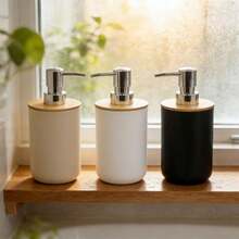 1 bình đựng xà phòng tạo bọt bề mặt nhẵn 380ml, vật dụng thiết yếu cho phòng tắm, bình đựng xà phòng lỏng cho nhà bếp, chai kiểu dáng thời trang, bình nhựa, cấu trúc chắc chắn, bình chứa có thể tái sử dụng, bình đựng xà phòng rửa tay dạng lỏng, dùng cho gia đình và thương mại. - Trắng - Xem 2