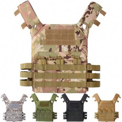 1 chiếc áo gi lê chiến thuật Airsoft, hệ thống Molle thoáng khí JPC, áo gi lê bảo vệ ngực có thể điều chỉnh, phù hợp với dáng người mảnh khảnh, dùng cho huấn luyện ngoài trời, áo gi lê chiến thuật Airsoft, áo gi lê paintball có thể điều chỉnh, phù hợp cho người lớn tập luyện, chiến thuật, súng hơi mềm, paintball, chiến thuật, SWAT, tấn công, bắn súng, truy đuổi, ngoài trời, mang theo thiết bị, áo gi lê