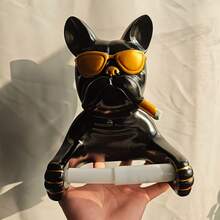 1pc French Bulldog Shaped Wall-Mounted Tissue Paper Holder - Made Of Resin Material, No Metal Tube Needed, Suitable For Bathroom Decor And Storage, Toilet Paper Dispenser - 1 French Bulldog Toilet Paper Holder - View 11