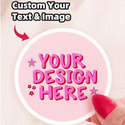 1-240pcs Custom Stickers, Custom Round Labels, Personalized Labels With Any Design, Custom Thank You & Logo Stickers, Transparent Waterproof Oilproof No-Iron Seals, Perfect For Gift Wrapping, Party Decor, Business Promotions, Journaling, Office Organization, Home Accents, Highly Decorative, Multi-Functional