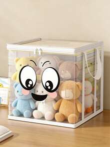 1pc Foldable Storage Box , Baby Room Clothes, Book Storage Box, Transparent Waterproof Household Sorting Storage Box,Hair Accessories Organizer - Multicolor - View 8