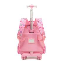 Girls 3-Piece Rolling Backpack Set, With Wheels School Bag, Crossbody Bag And Pencil Case - Girls' Rolling Bag - View 5