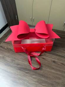 1pc Bowknot Gift Box Set, Suitable For Gift Packaging, Floral Packaging, Made Of Durable Plastic And Paper Material With Ribbon Handle, Ideal For Weddings, Parties, Birthdays, Valentine's Day And Other Occasions - Multiple Styles - View 10