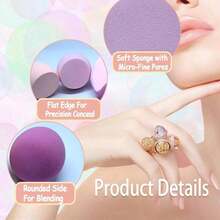 4PCS Makeup Sponge Set Includes A Beauty Blender Sponge For Foundation Blending, Suitable For Liquid, Powder, And Cream Products. It Is Latex-Free And Comes In Multiple Colors. - 粉色 - 查看 4