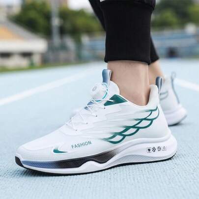 Tenis de hombre en oferta, Zapatos para hombre deportivos de malla transpirable con hebilla giratoria ajustable, Tenis para hombre ligeros con suela de EVA y goma antideslizante, Zapatillas de correr cómodas con diseño de moda urbana, Calzado deportivo juvenil con estampado gráfico dinámico, Tenis resistentes al desgaste con amortiguación superior para caminar y entrenamiento.