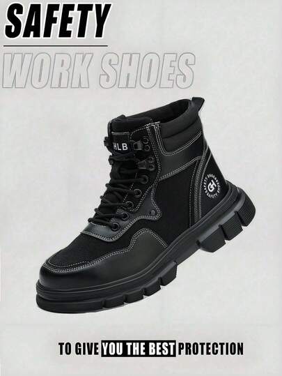 Unisex Steel Toe Work Shoes, Comfortable & Lightweight, Puncture Resistant, Slip-On, Durable