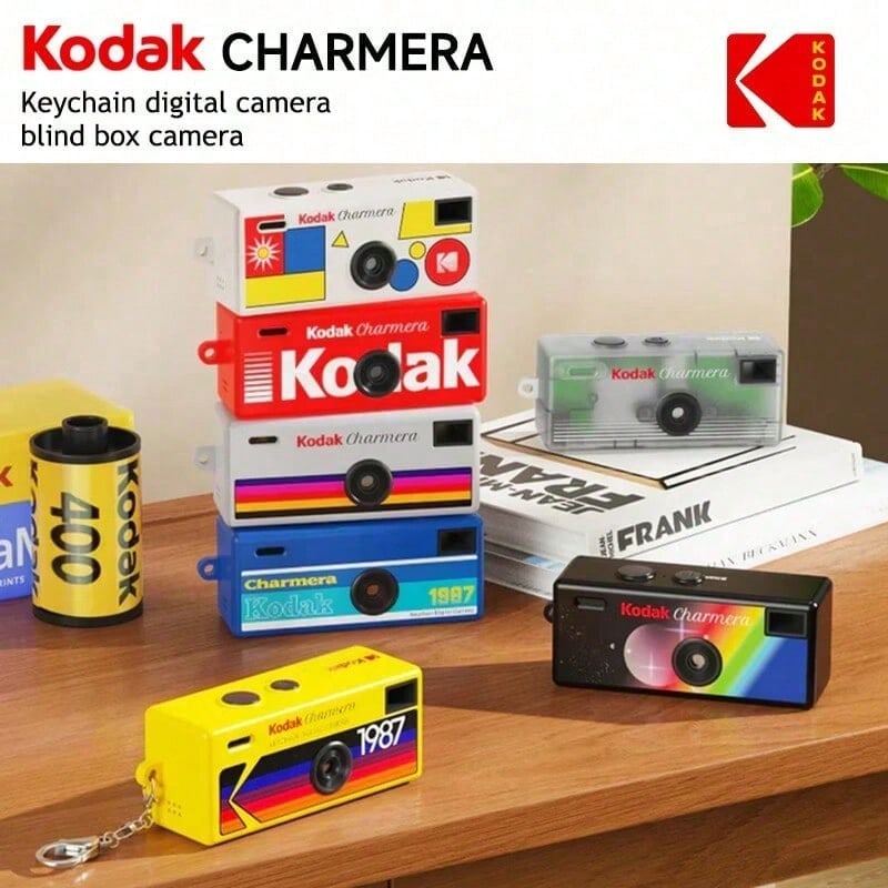 Kodak Charmera盲盒相機 迷你數位相機 1987復古視覺特效 鑰匙圈便攜設計 顏色隨機 日常記錄 - 查看 1