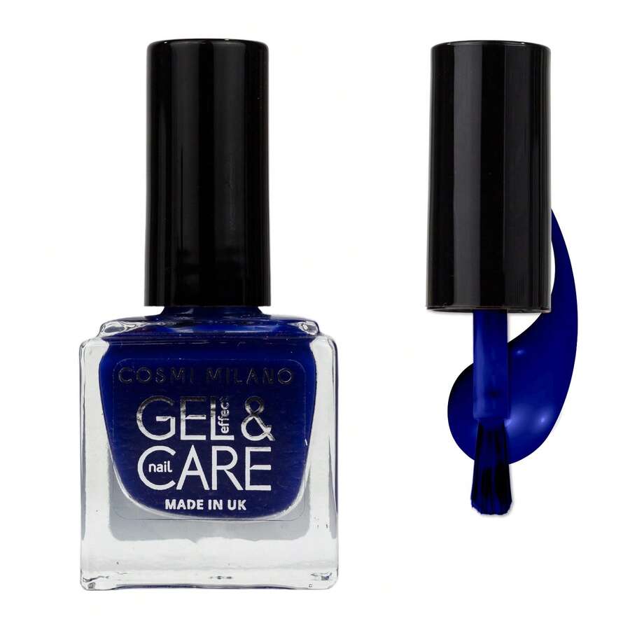COSMI MILANO 8ML GEL EFFECT NAIL POLISH MADE IN UK, MOISTURIZING AND NOURISHING NAIL TREATMENT, PROFESSIONAL SALON GLOSSY FINISH, HARMLESS FORMULA AND ELEGANT NAIL CARE - BLU NOTTE 262 - Xem 1