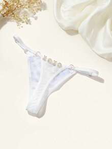 Personalized Letter Fun Custom Women's Sexy Lace Underwear - White - View 13