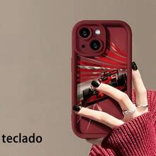Funda para teléfono móvil con diseño de coche de carreras rojo y escalera roja, nueva, interesante y única, sencilla y a la moda, ideal como regalo de vacaciones para parejas a la moda para iPhone 7, 8, 12, 13, 14, 15, 16, 17, PRO, PROMAX, PLUS, AIR, 16E, 17AIR, X, XS, XR, XSMAX, Redmi Note 13, 14, teléfonos móviles, bolsas, accesorios para móviles, fundas para teléfonos, decoración de habitaciones, accesorios, fundas transparentes para teléfonos, verano, correas para teléfonos, fundas para teléfonos de hombre, fundas para teléfonos de mujer, protección para teléfonos móviles, accesorios de playa, dulces de fresa, fundas protectoras para teléfonos. - Estilo (1 pieza) - Ver 5