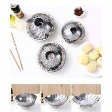Multifunktionaler Edelstahl ausziehbarer und zusammenklappbarer Dampfgareinsatz, verstärkter Dampfgareinsatz-Splitter, faltbarer Kochrost, Dampfgartablett/-korb - geeignet für verschiedene Küchen und Essenssituationen - Übersicht 10