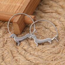 Cute Mini Sausage Shaped Earrings, Suitable For Holiday Parties, Exquisite Jewelry Gift For Her - Silver - View 2