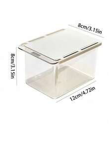 1pc Wall Mounted Storage Box, Plastic Storage Box, Cosmetics Storage Container, Miscellaneous Storage Box, Mirror Drawer Storage Box - Transparent Adjustable Pull-Out Organizer, Suitable For Bathroom Cleaning Swabs, Lipstick, Headband And Makeup Pads, Bathroom Accessories Organizer, Bathroom Drawer Organizer, For Holiday Beach, Bathroom Collection, Bedroom Collection, Large Capacity,Makeup Bag,Travel Essential - Trong sáng - Xem 5