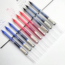 10 pièces Stylos-gel à encre liquide noire avec pointe fine - A - Voir 1
