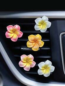 4pcs Car Air Vent Decorative Floral Accessories - One Size 2 - View 5