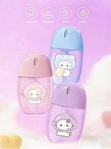 Cute Cat Pattern Candy-Colored Plastic Empty Bottle, Pump-Style Refillable Spray Bottle, Can Be Filled With Cleaning Liquid, Insect Repellent, Skincare Products, Reusable, Gift, Suitable For Daily Use, Travel Essential, Fine Mist Spraying, Leak-Proof Sealed Container, Bathroom Accessory - Multicolor - View 3