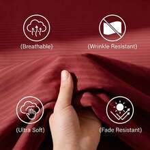 SERAPHINEX Sheet Sets With Pillowcases - Wine Red - View 5