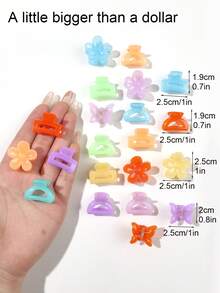 Bộ 40 kẹp tóc mini hình bướm và hoa nửa tròn, trong suốt, màu kẹo dẻo, lấp lánh, tinh tế, dễ thương, mang hơi hướng mùa xuân lãng mạn, dịu dàng, tươi tắn, sống động, phụ kiện tóc cho kỳ nghỉ biển, dã ngoại, mùa hè, lễ hội, du lịch. - Nhiều màu - Xem 3